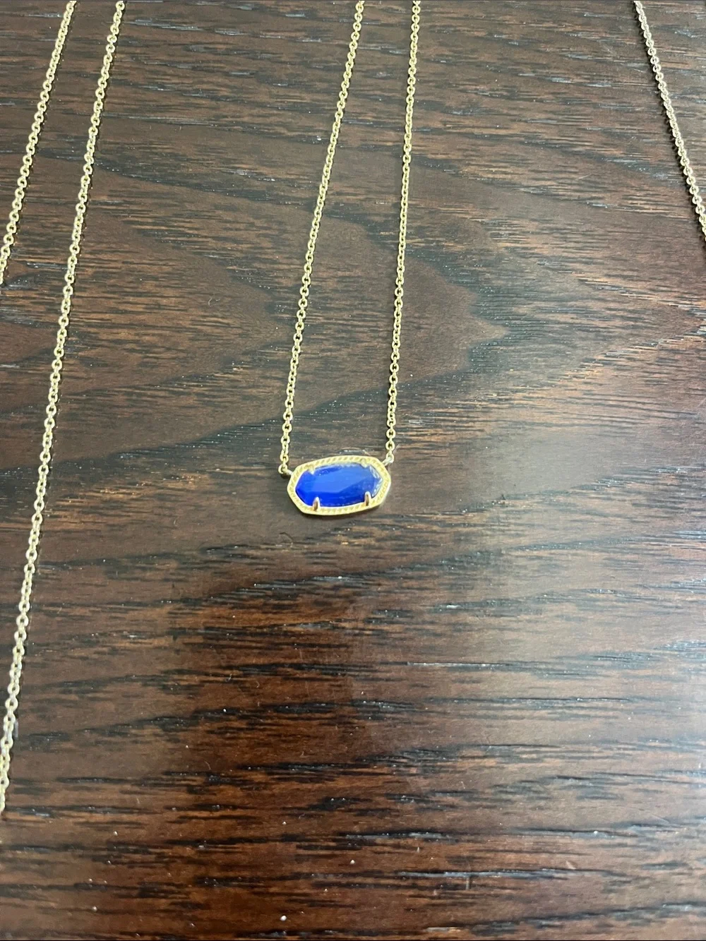 Gold-Tone Pendant Necklace with Pink, Blue, and Turquoise Stone Kendra Scott - Picture 4 of 5